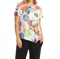 Jess & Jane - Estella Boucle Mesh Asymmetric Top