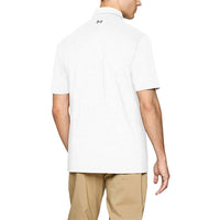 UNDER ARMOUR Charged Cotton Scramble Golf Polo Shirt Top in white - men's shirt - detail view