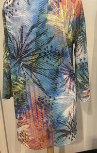 Inoah - Palm tree print mesh top