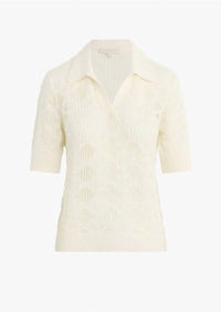 Favorite Daughter Courtside Polo Top in ivory - women's t-shirt - view 5