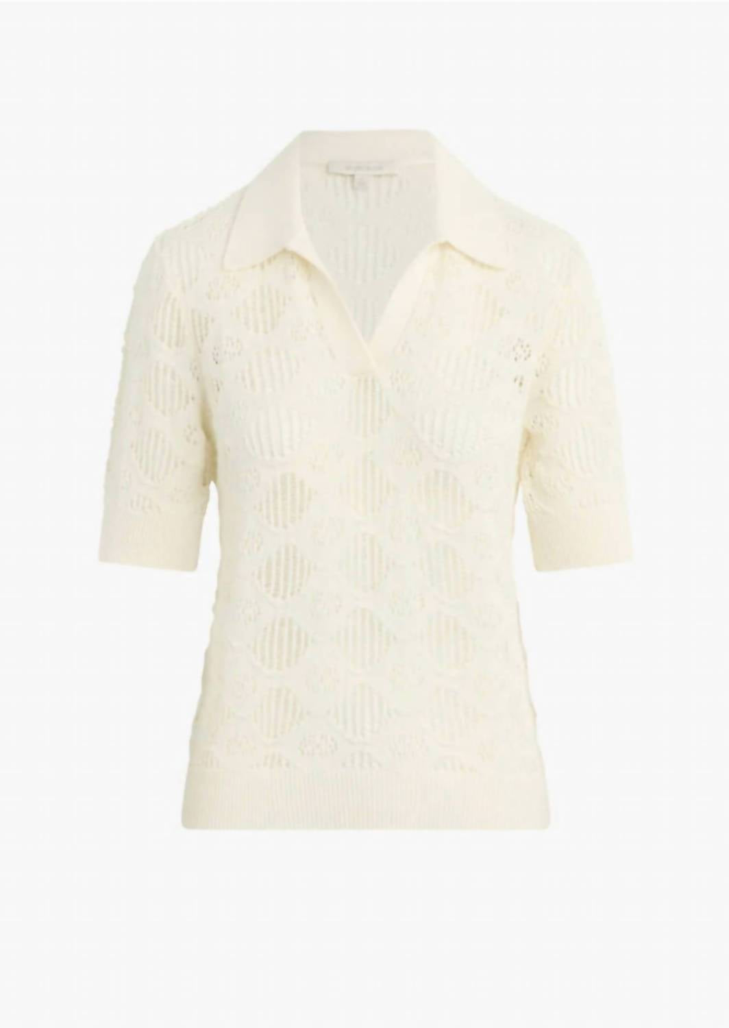 Favorite Daughter Courtside Polo Top in ivory - women's t-shirt - view 5