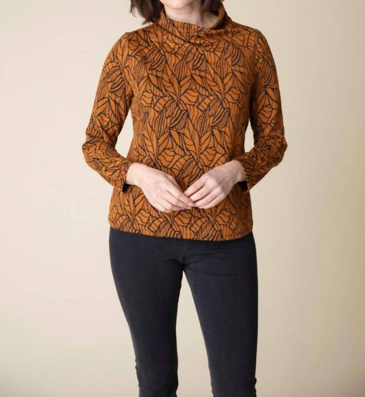 Habitat - Falling Leaves Jacquard Wrap Neck Top