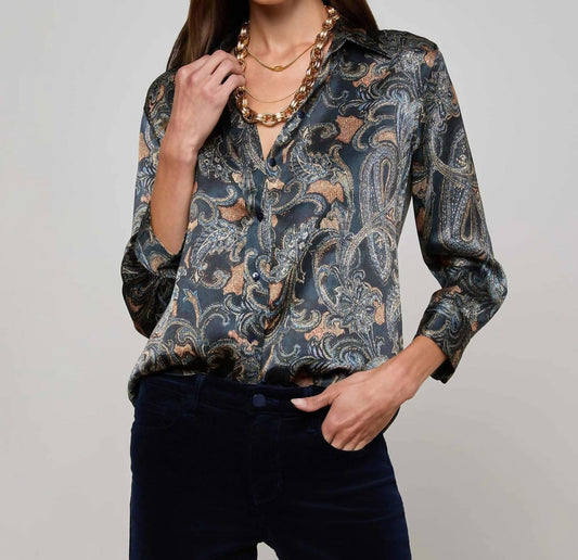 L'Agence - Dani Three Quarter Sleeve Blouse