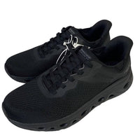 Skechers Men's Mesh Hands Free Swift Fit Athletic Shoes in black - men's shoe - detail view