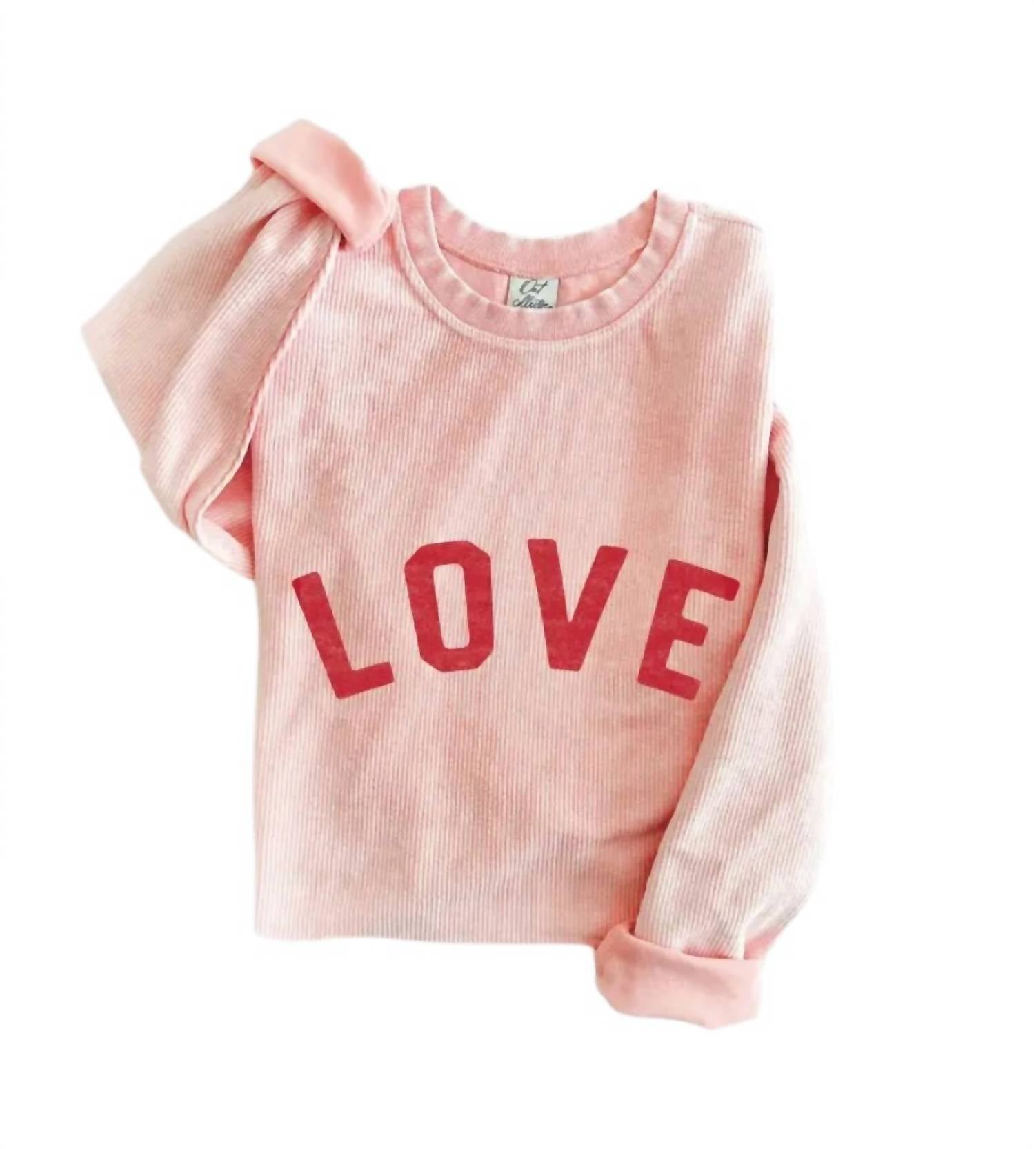 Oat Collective - Women's Love Thermal Vintage Pullover Sweatshirt