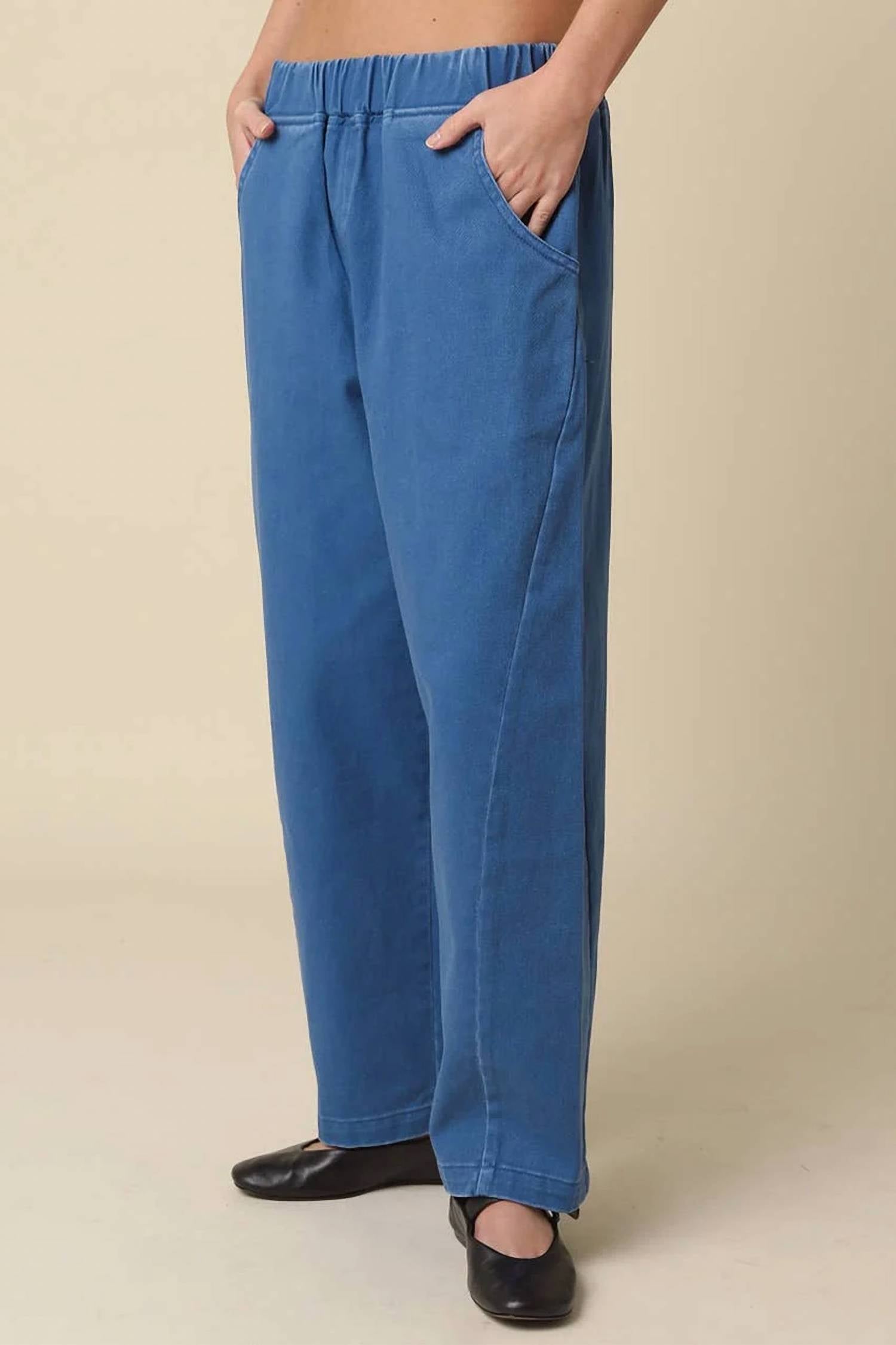 Olivaceous - Zoey Elastic-Waist Baggy Pants