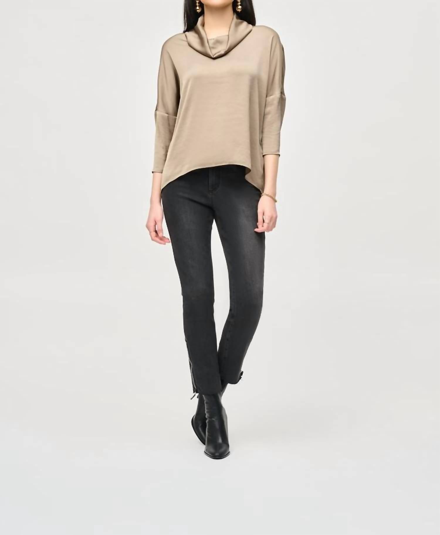 Joseph Ribkoff - Cowl Neck Satin Top