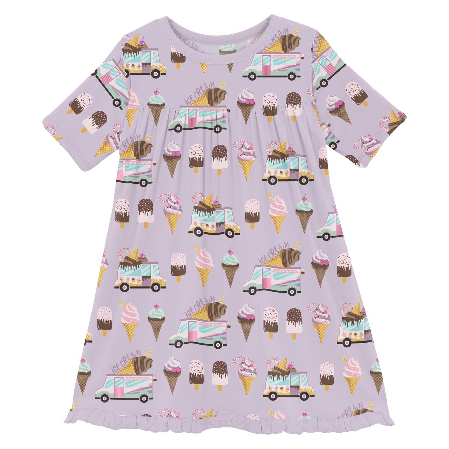 Kickee - Girl's Classic Short Sleeve Swing Dress