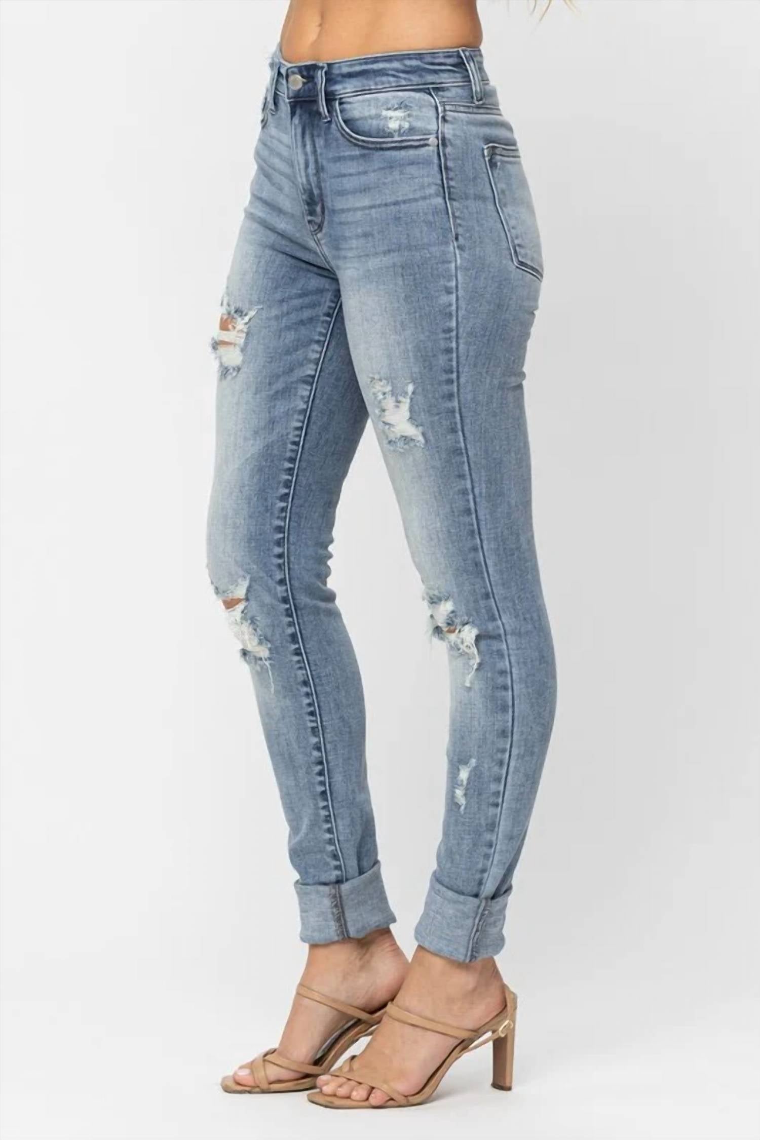 Judy Blue - High Rise Destroyed Skinny Jeans