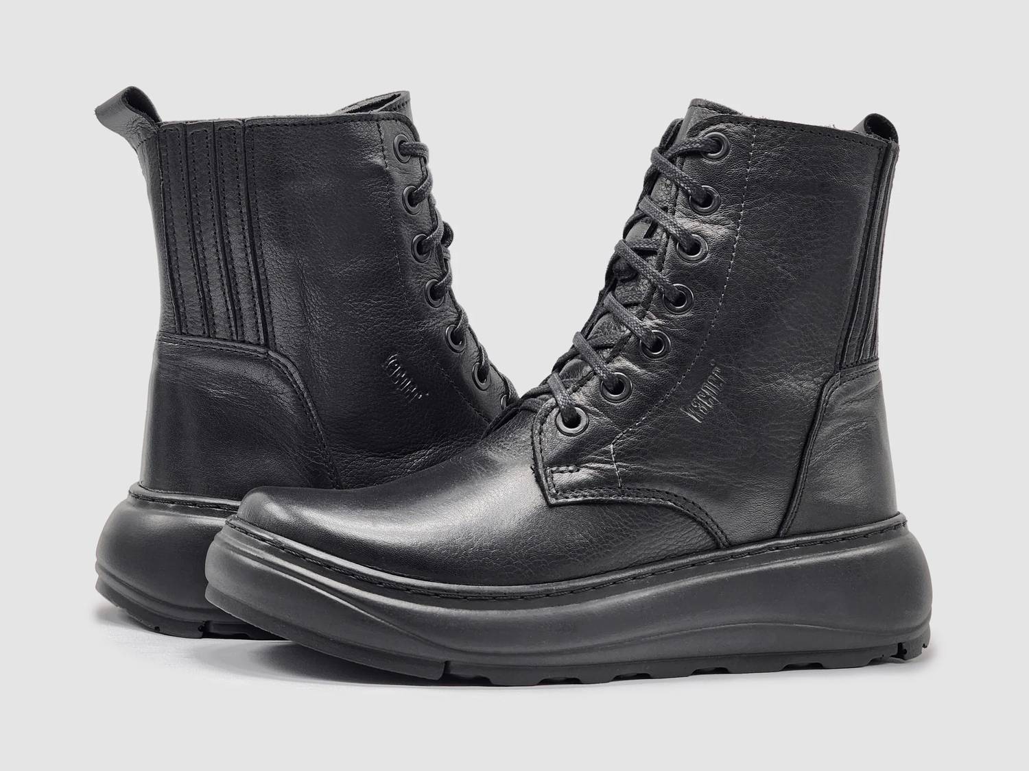 Kcr Group - Women's Retro Wool-lined Zip-up Leather Boots