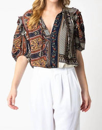 Olivaceous - Kora Half Sleeve Top