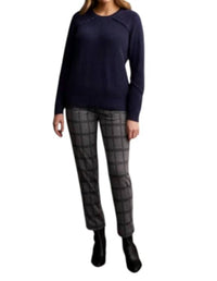 Tribal - Crew Neck Sweater With Lace-up Detail