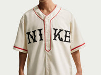 NIKE Life Vintage Baseball Jersey Top in coconut - men's t-shirt - detail view