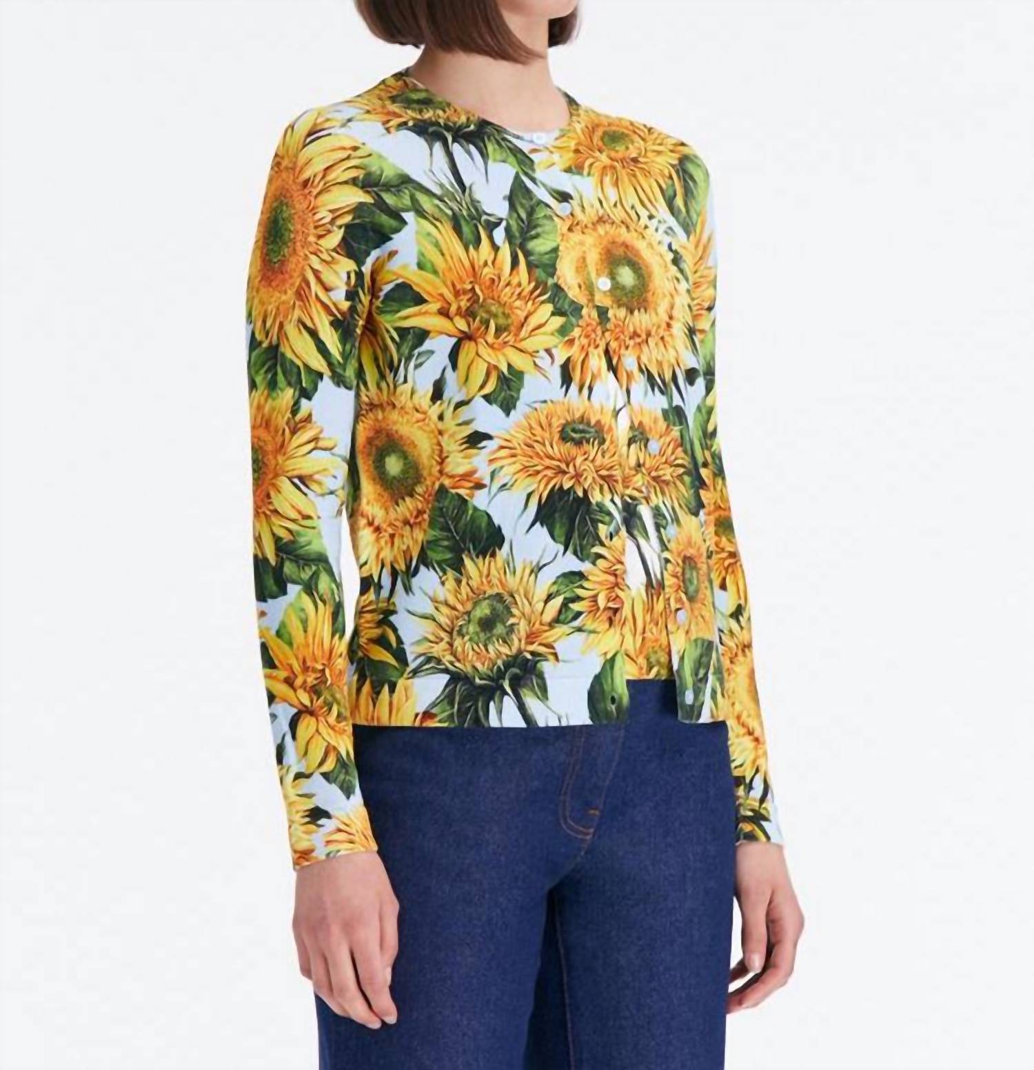 Oscar De La Renta - Sunflower Printed Cardigan