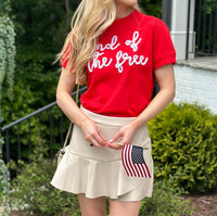 Stewart Simmons - Land Of The Free Glitter Script Lightweight Sweater