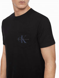 Calvin Klein - Men's Garment Dyed Monogram Pocket Tee