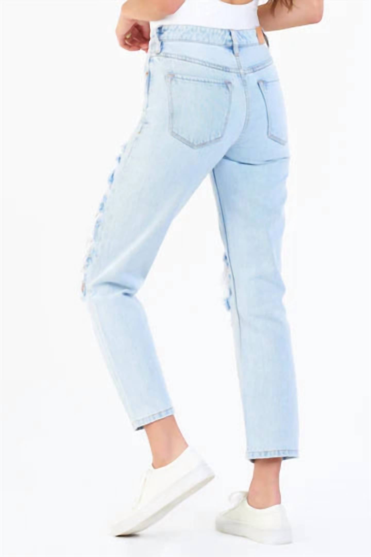 Dear John Denim - Jody High Rise Crop Destroyed Straight Jean