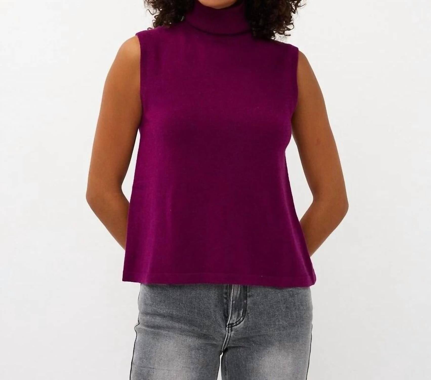 Esqualo - Sleeveless Turtleneck Sweater