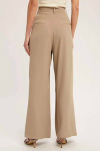 BluIvy Pintuck Wide Leg Pants in mushroom - women's pants - alternate view