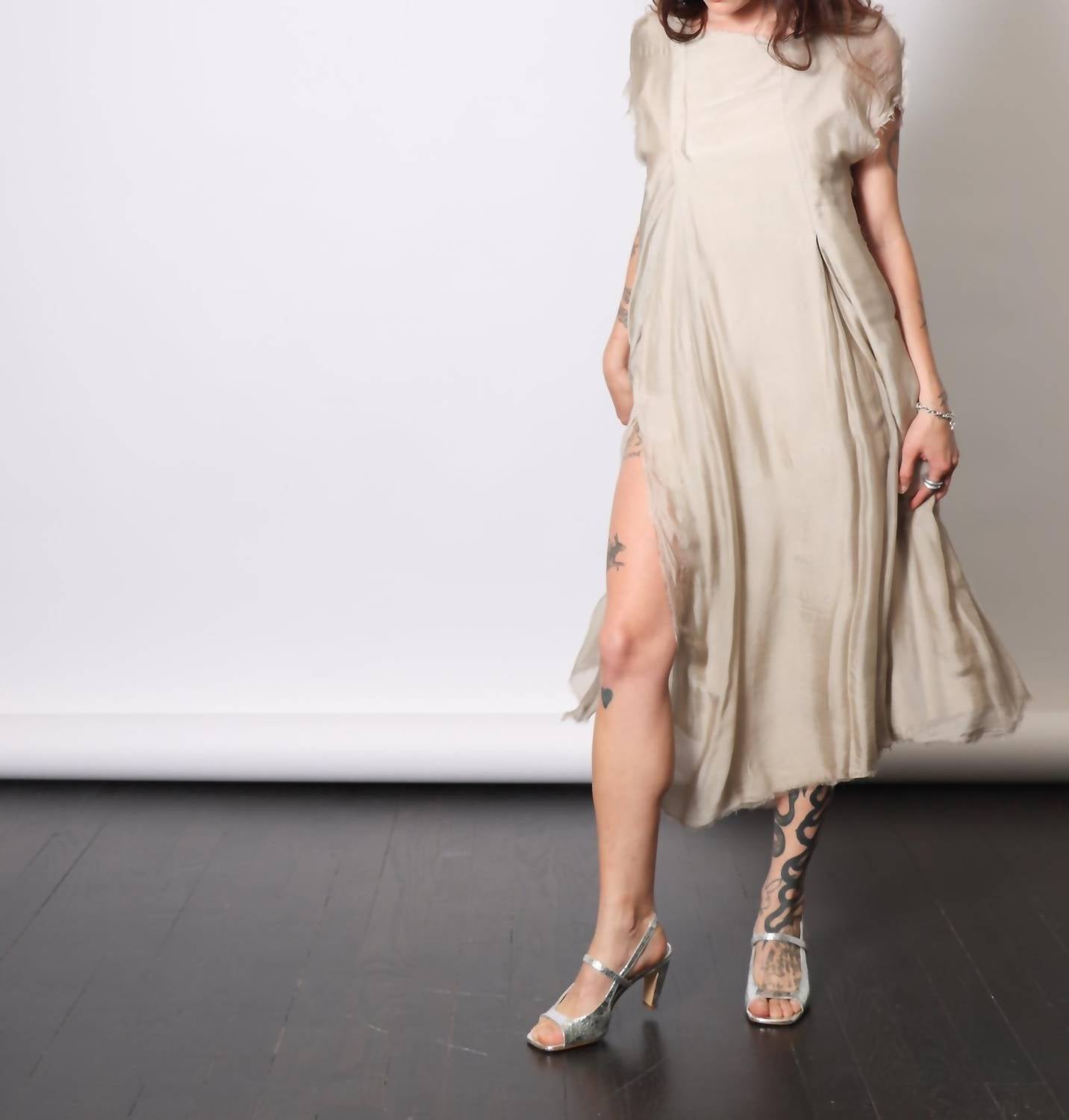 Sanctamuerte - Asymmetric Midi Dress