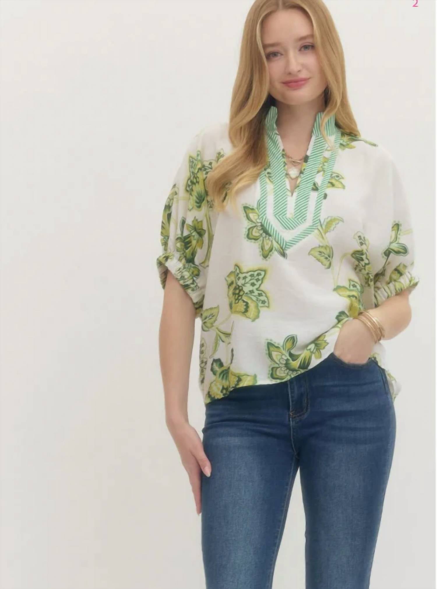 Entro - Fresh Picked Florals Top