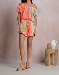 Elan - Neon Aztec Top