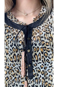 Aratta - Chiffon Blouse With Beaded Tassel Detail
