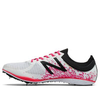 New Balance Women's Ld5000 V4 Spike Shoes in white pink - women's shoe - detail view