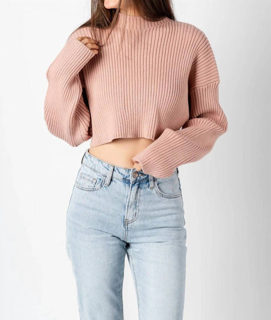 Mable - Ribbed Crop Sweater