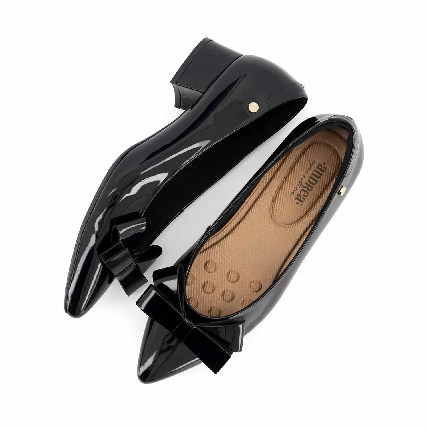 Andrea - Women's Low Heel Bow Block Pumps