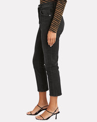 Agolde - RILEY HIGH-RISE STRAIGHT CROPPED JEANS