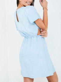 Bella Dahl - SHORT SLEEVE CUT OUT DRESS