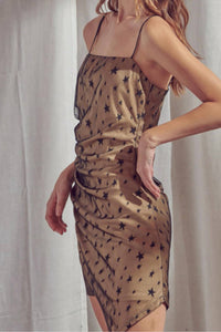 STAR PRINT MINI DRESS