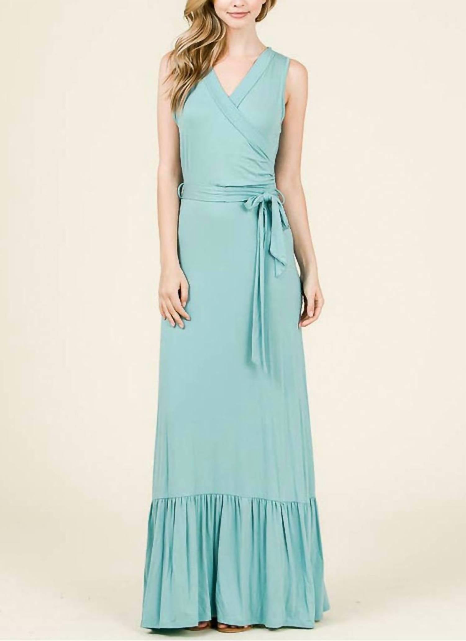 7Th Ray - SLEEVELESS BELTED MAXI DRESS