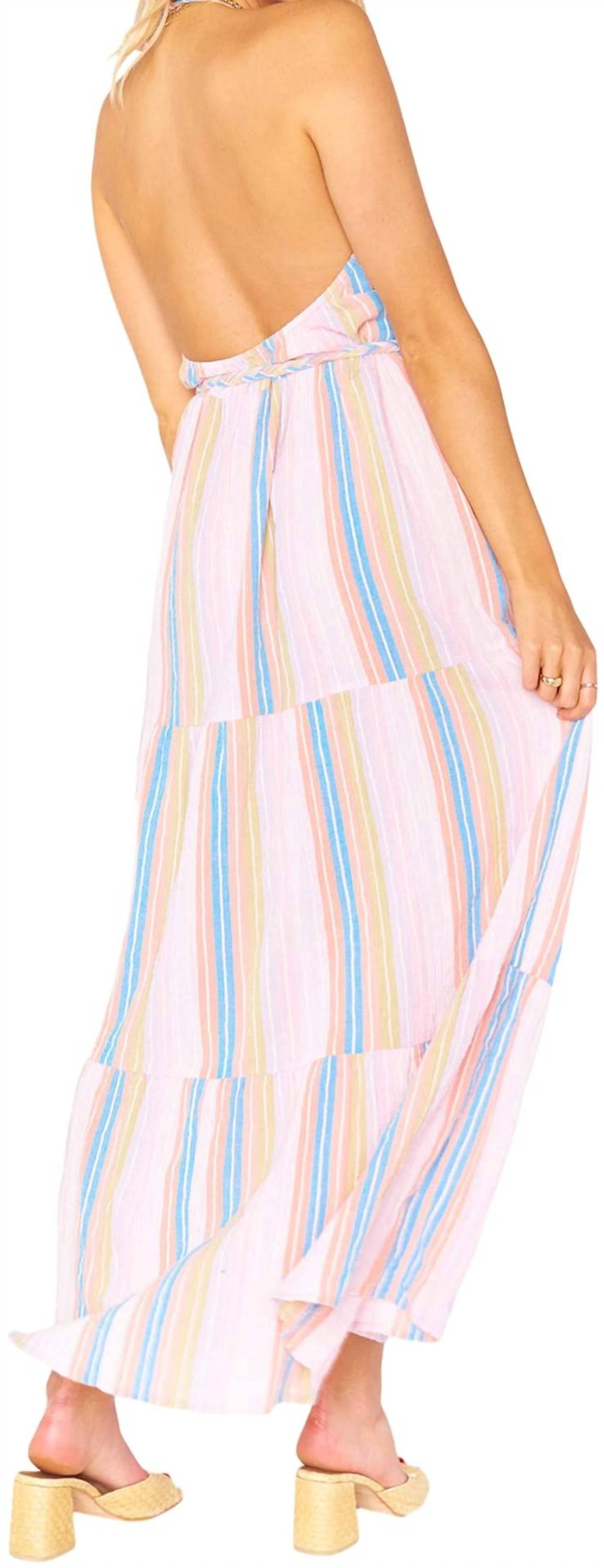 Show Me Your Mumu ISABELLA MAXI DRESS in paradise stripe - women's dress - detail view