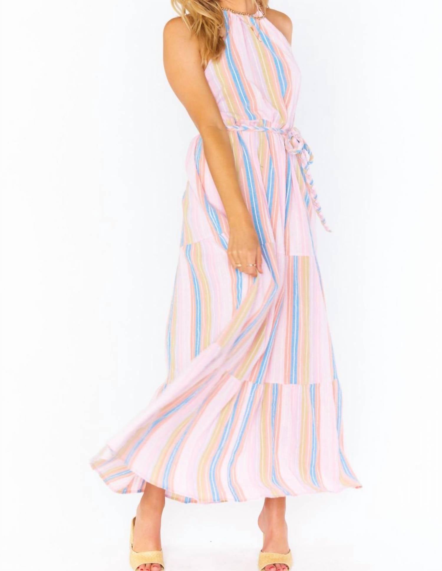 Show Me Your Mumu ISABELLA MAXI DRESS in paradise stripe - women's dress
