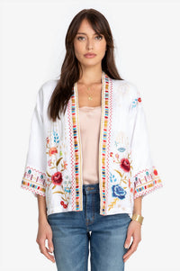 Johnny Was - MARIS LINEN CROPPED KIMONO