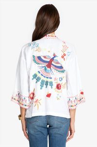 Johnny Was - MARIS LINEN CROPPED KIMONO