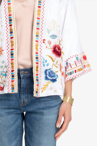 Johnny Was - MARIS LINEN CROPPED KIMONO