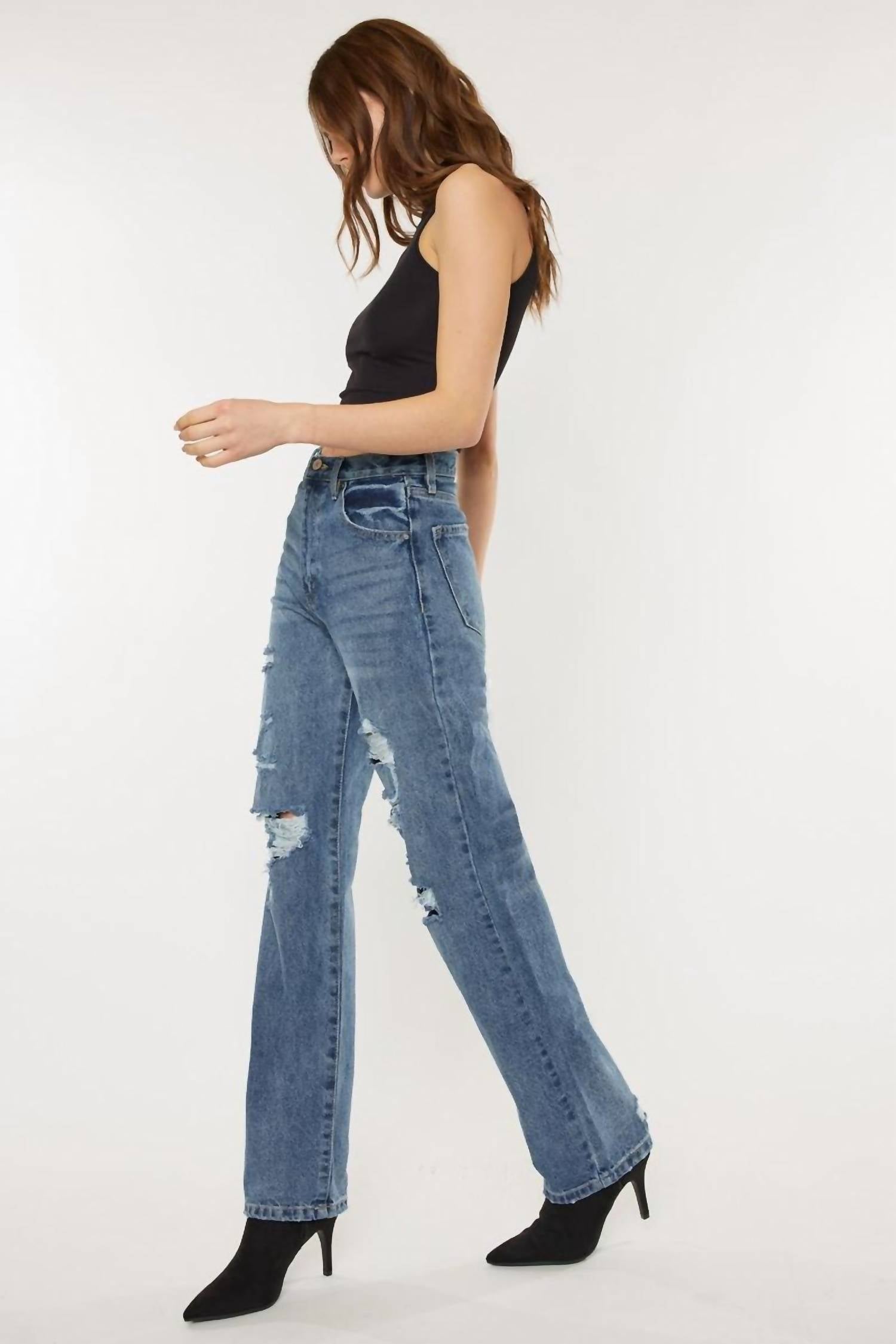 STEPHANIE ULTRA HIGH RISE 90'S BOYFRIEND JEANS
