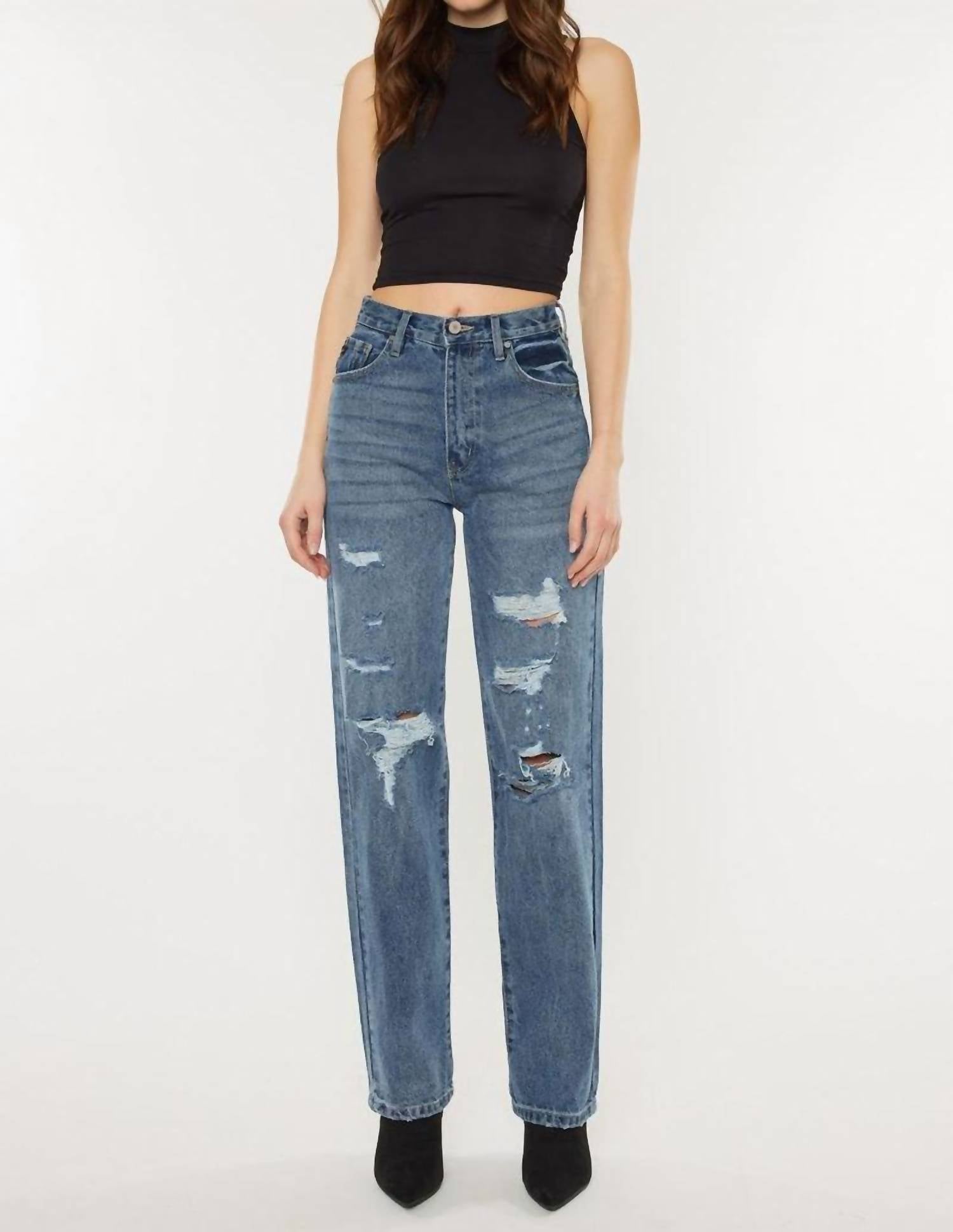 STEPHANIE ULTRA HIGH RISE 90'S BOYFRIEND JEANS