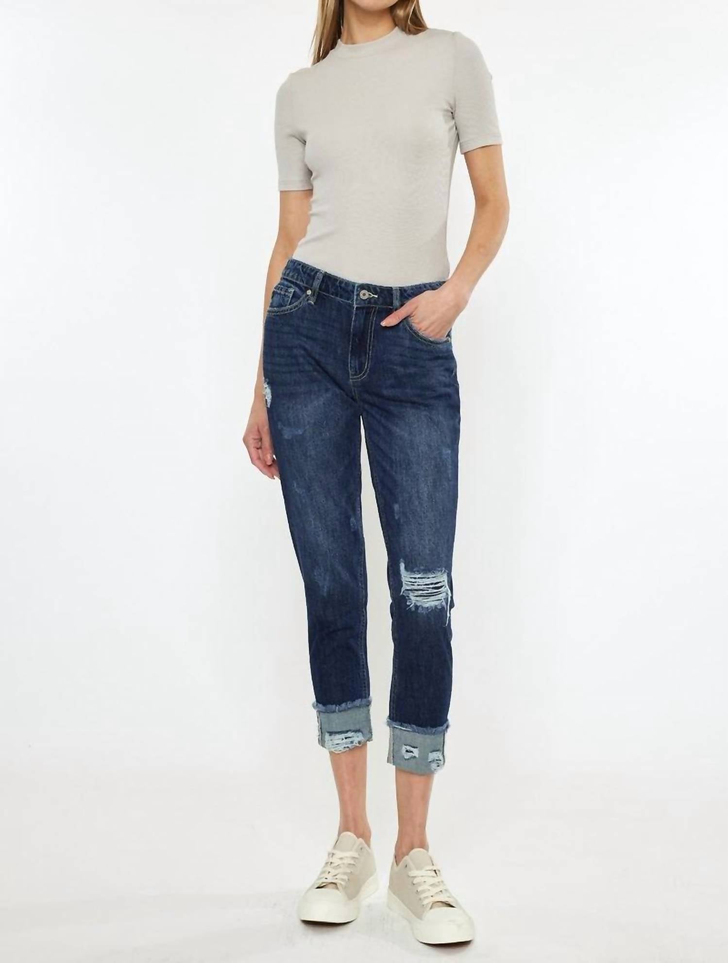 BERNICE HIGH RISE BOYFRIEND JEANS