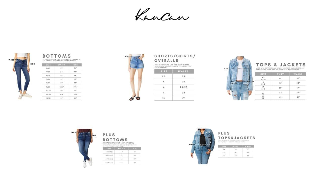 Kancan - Frayed Bottom Straight Legged Jeans