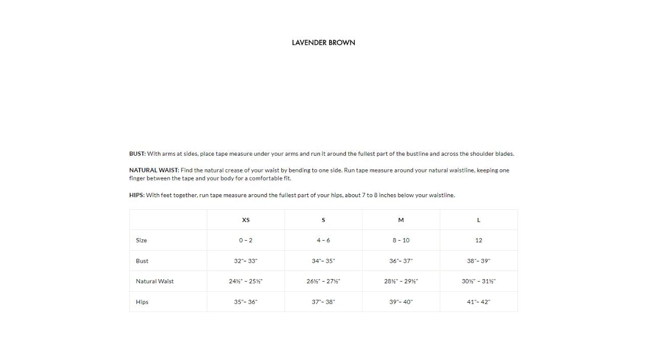 Lavender Brown - Liana Dress