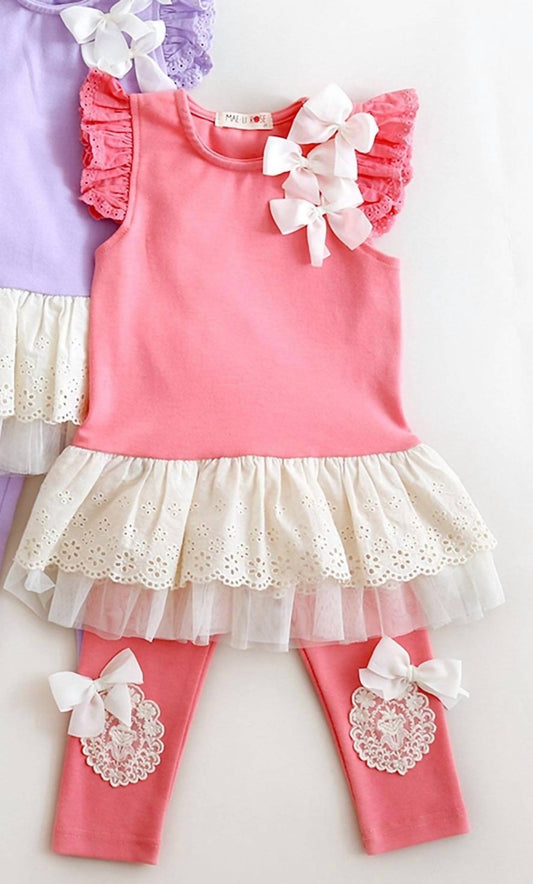 TUNIC TOP AND CAPRI SET FOR BABY GIRLS