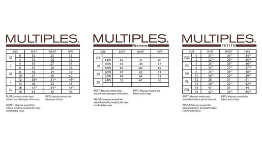 Multiples - Tuck Front Neck Print Tank Top