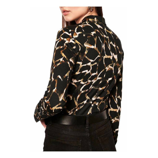 PIA ABSTRACT ANIMAL PRINT BLOUSE