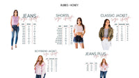 Rubies + Honey - Baseball Denim Shorts
