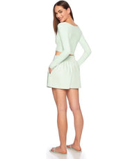 Susana Monaco - Faux Leather Pleated Shorts
