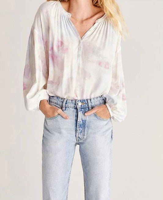 BAYFRONT WATERCOLOR WOVEN TOP